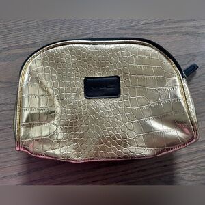 Mac gold metallic makeup bag